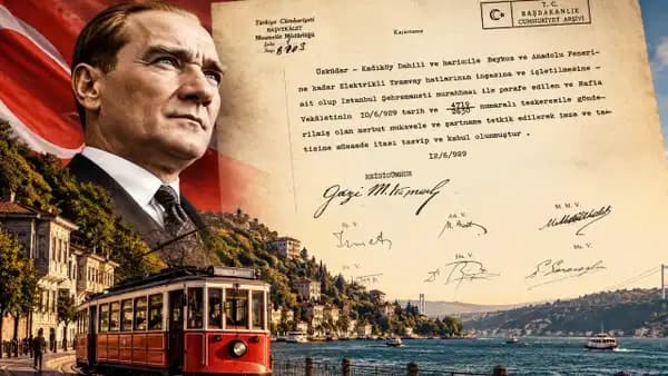 Atatürk’ün 97 yıllık Beykoz tramvay projesi belgesi ortaya çıktı